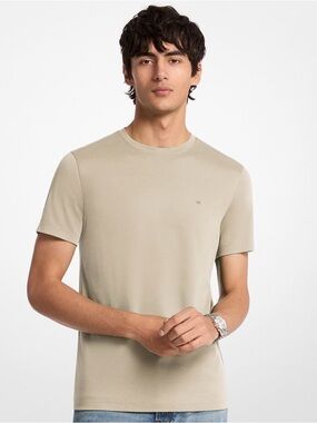 Michael Kors- Men's Crew Neck T-Shirt - Tan “Stone”- Size Medium